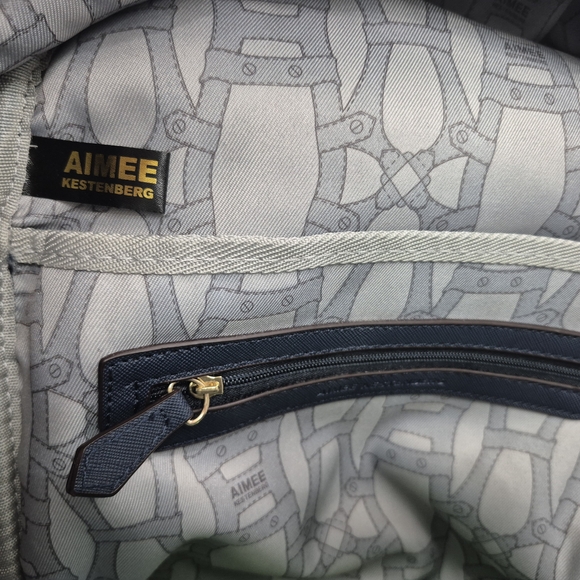 Aimee Kestenberg Deep Blue Velvet Backpack - Picture 11 of 16